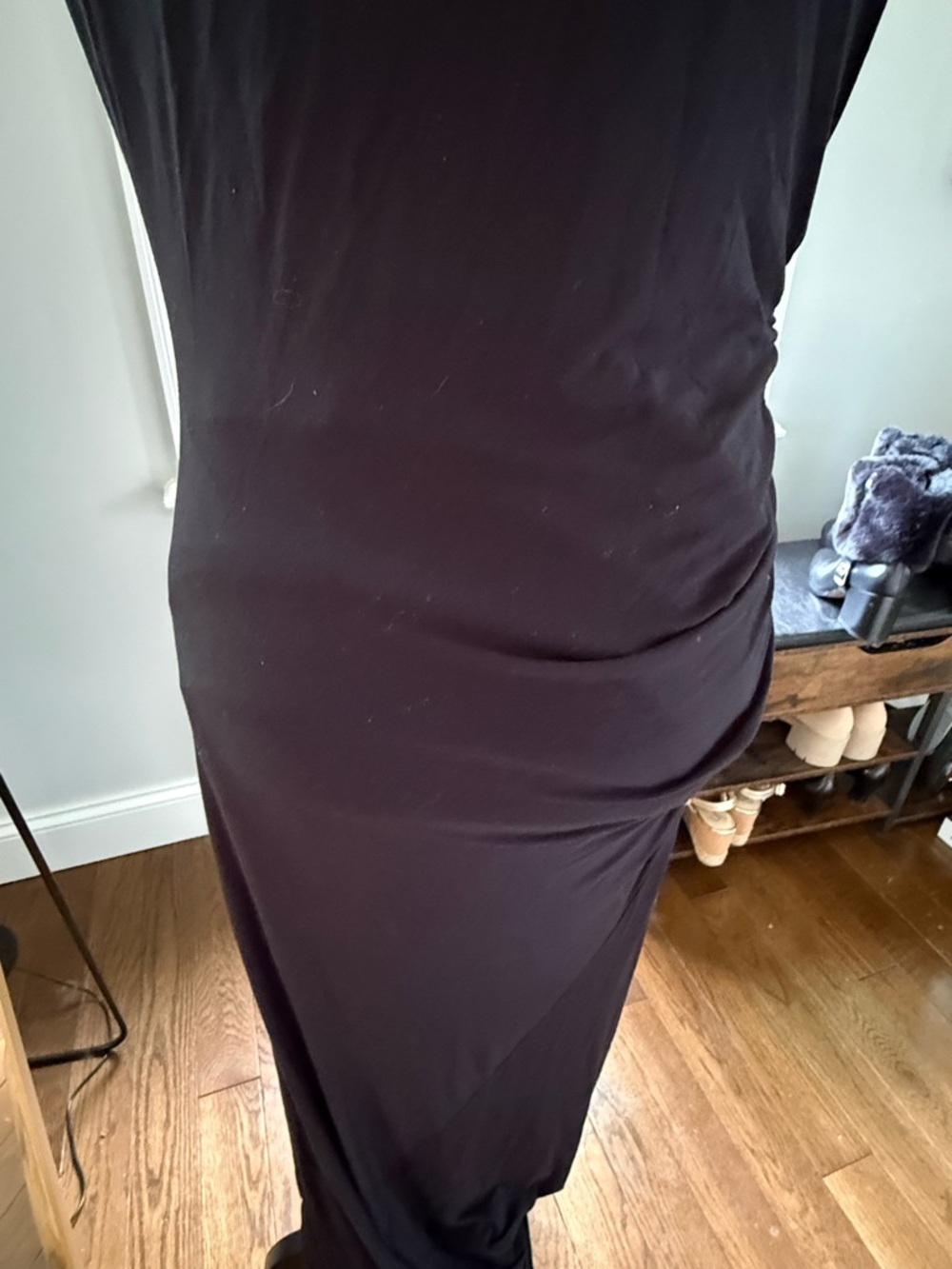 Soft Surroundings Black Sleeveless Viscose Blend Maxi Dress - Picture 6 of 9
